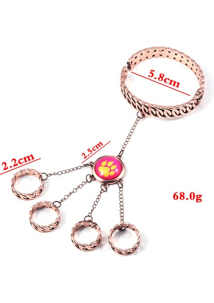 B224 Animasyon Uğur Böceği Reddy Kızlar Yüzük Bilezik Seti Kedi Pençesi ve Köpek Pençesi Eleman Yüzük Açılıp Kapanabilen Bilezik Çocuklar Için Hediye (Yurt Dışından)