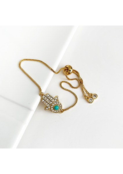 Kristal Rengi Kadınlar Için Boho Mavi Taşlı Gökkuşağı Bilezikleri Vintage Altın Bakır Zirkon Boncuklu Palmiye Kristal Bilezik Düğün Takı (Yurt Dışından) fırsatları