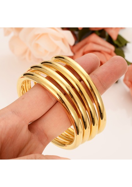 Altın Rengi 24 Ayar Ince Altın Gf Dubai Bilezik Afrika Arap Ürünleri Montaj Moda Dubai Kumlama Bilezik Takı (Yurt Dışından)