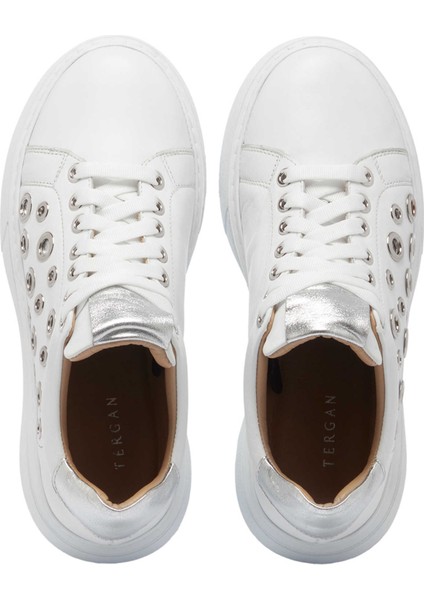 Beyaz Hakiki Deri Kadın Sneaker - K25I1AY68097-A26 indirimleri
