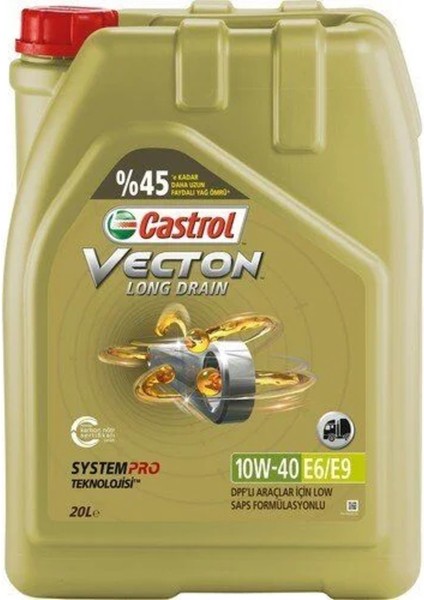 Vecton 10W-40 20 Lt Long Draın Motor Yağı 20 Lt (2025 Üretim)