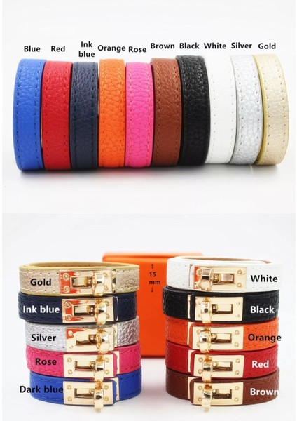 Gül Moda Deri Bilezik Sümenli Erkek Kadın Bilezikler Yüksek Çelik Titanyum Renkli Sevgililer Bileklik (Yurt Dışından) indirimleri