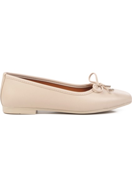 Krem İnce Taban Hafif Kadın Babet B-34 Z