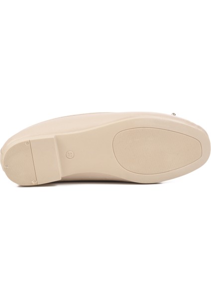 Krem İnce Taban Hafif Kadın Babet B-34 Z indirimleri