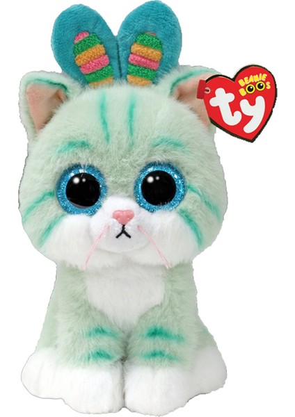 Ty Gumdrop - Turkuaz Kedi 15 cm: Neşenin ve Yumuşaklığın En Güzel Tonu! fırsatları