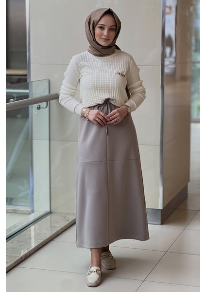 Soft Yanı Çıtçıtlı Etek