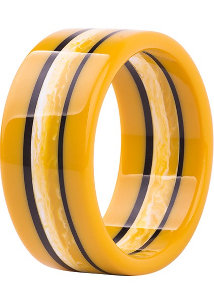 Sarı Kadınlar Için Moda Bilezikler Trend Reçine Kolluk Siyah Şerit Beyaz Akrilik Geniş Bilezik Basit Çekicilik Parti Takı (Yurt Dışından)