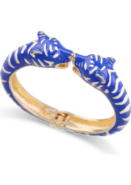 Gül-Siyah Kadınlar ve Kızlar Için Trend Çift Leopar Kafa Emaye Kolluk Bilezik Açıklama Bileziği Altın Kaplama Hayvan Bileziği Pulseira 3319 (Yurt Dışından)