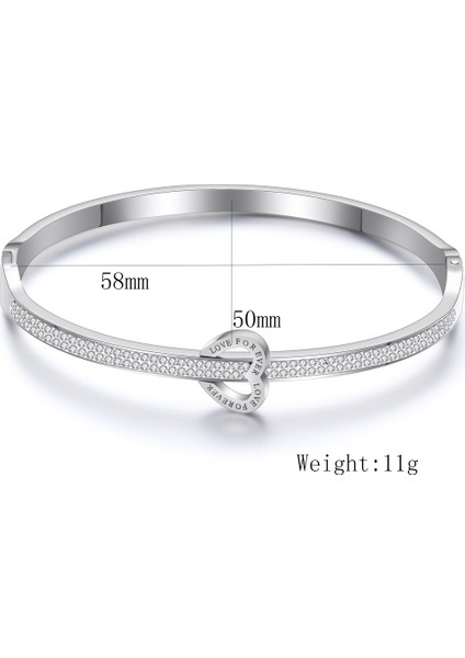 Stili Temizle SU1210-R Lüks Kristalli Kalp Sonsuza Dek Aşk Bilezik Kadınlar Için Ünlü Mücevher Takılar (Yurt Dışından) fırsatları