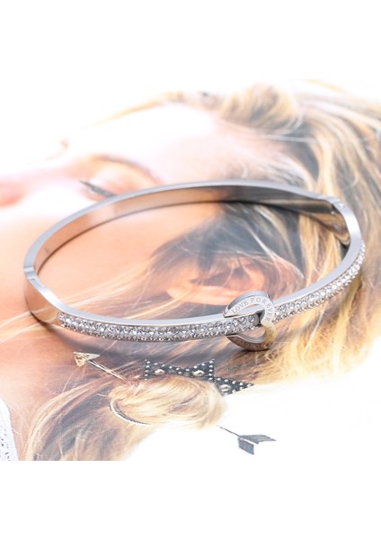 Stili Temizle SU1210-R Lüks Kristalli Kalp Sonsuza Dek Aşk Bilezik Kadınlar Için Ünlü Mücevher Takılar (Yurt Dışından) indirimleri