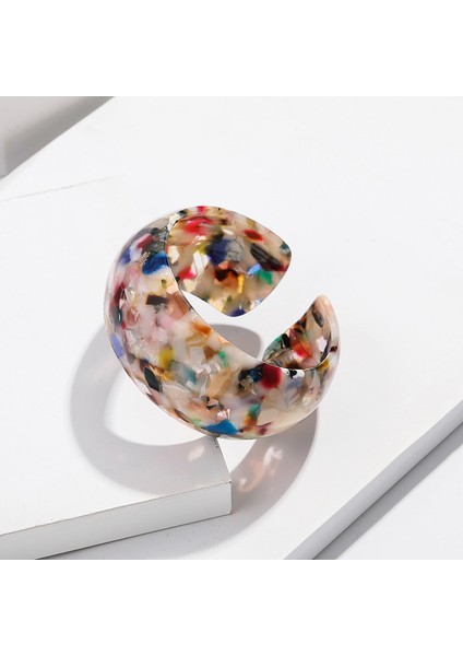 No.1 Boyutu Yeni Bohem Akrylik Reçine Abalone Kabuk Bilezikler Bayanlar Için Vintage Leopar Geniş Kollu Bilezikler Şıklık Takılar (Yurt Dışından) modelleri