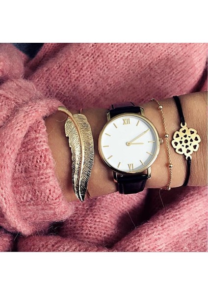Tüy Çiçek Kadınlar Için Punk Manşet Bilezikler ve Bilezikler Takı Moda Altın Renkli Dönme Düğüm Açık Bilezik Şansları Bijoux (Yurt Dışından)