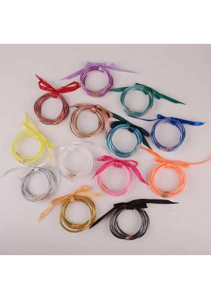 Altın Gül Yağmur ve Fiyonk Altın Parıltılı Bilezik Seti Tüm Hava Yığın Silikon Plastik Parıltılı Jöle Bilezik Kadın Kızlar Için (Yurt Dışından) fiyatları
