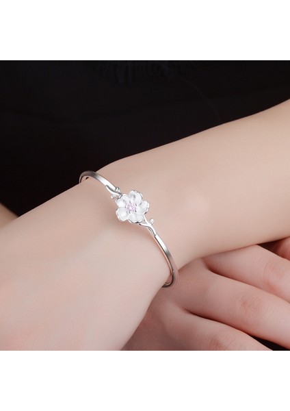 Mor Kristal Todorova Kore Moda Çiçek Bilezik Femme Pembe Mor Kristal Kiraz Çiçeği Şanslı Bilezik Kadınlar Için (Yurt Dışından) modelleri