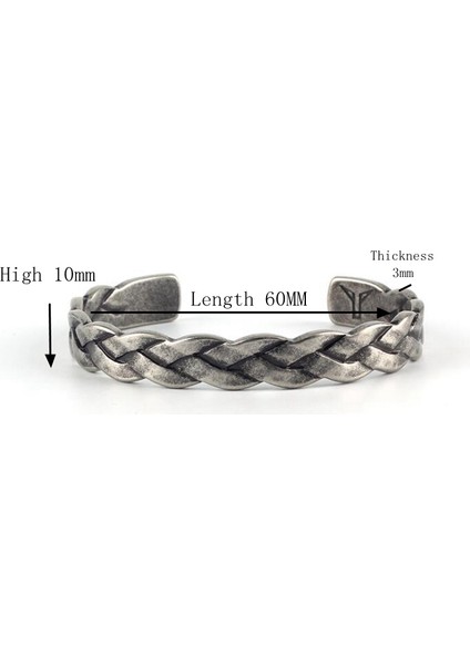 W1 Viking Stil Titanyum Çelik Bileklik Takı Pulseira Aksesuarlar Erkek Kadınlar Punk Romboz Kolluk Bilezikler Erkekler Için Çocuklar Erkekler Pulseras (Yurt Dışından)