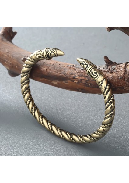 Yeşil Cxwind Viking Kuzgun Sembolü Büyük Bilezik Bronz Takı Viking Pagan Yemin Erkekler Kol Bileziği Örgü Retro Bilezik Bilezik Bilezik (Yurt Dışından) fiyatları