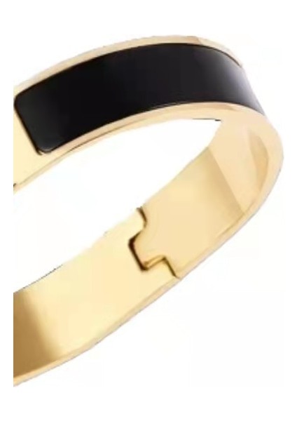 Kadın 17CM Tarzı Altın ve Siyah Kadınlar Için H Harfli Titanyum Çelik Bilezik, Mücevher, Kırmızı Emaye Aksesuarları Neto, 2021 Yenilik (Yurt Dışından)