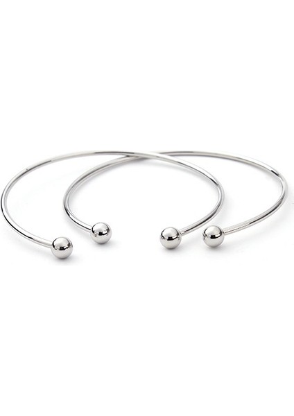 5 Adet Metal Ayarlanabilir Bilezik Boş Gümüş Renkli Açık Charm Tel Taban Boncuk Erkek Kadın Takı Yapımı (Yurt Dışından) modelleri