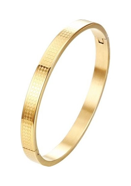 Altın Rengi Sevgililer Bilezik Kadın Titanyum Paslanmaz Çelik Kişiselleştirilmiş Moda Lüks Düğün Kolluk Şık Aşk Bilezik Bayanlar Erkek Takı (Yurt Dışından)