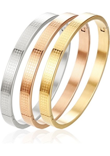 Altın Rengi Sevgililer Bilezik Kadın Titanyum Paslanmaz Çelik Kişiselleştirilmiş Moda Lüks Düğün Kolluk Şık Aşk Bilezik Bayanlar Erkek Takı (Yurt Dışından) fırsatları
