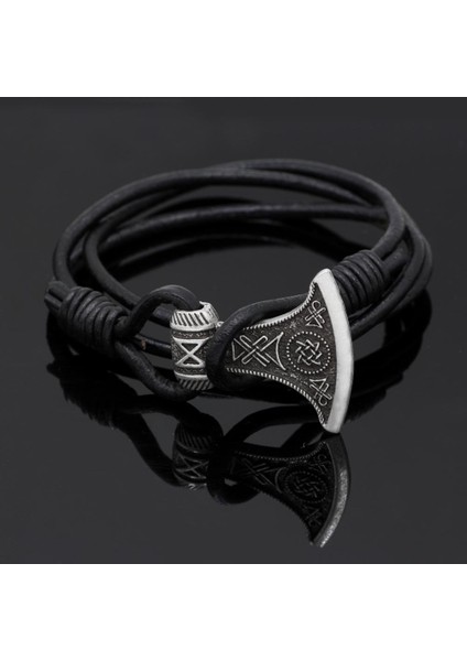 Balmumu Kordonu Slav Perun Balta Svarog Tılsım Yıldızı Rus Viking Balta Amulet Runik Bilezik Deri Halat Bilezik Mücevher (Yurt Dışından) fiyatları