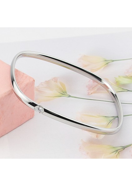 Gül Altın Rengi 17 Cm'den Küçük Çevresi Olan Kristal Titanyum Çelik Bilezik Aşk Bileziği Kadınlar Için Düğün Takıları (Yurt Dışından) fiyatları