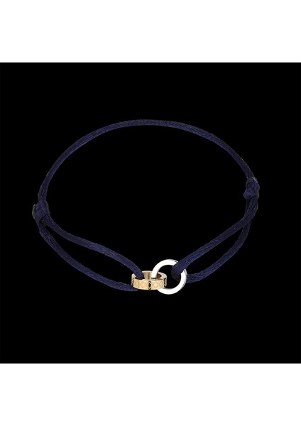 54-56MM Tarzı No.20 Boyutu Lanruisha Basit Paslanmaz Çelik Iki Daire Çapraz Bilezik Farklı Renkte Ip ile Dokuma Tarz El Yapımı Unisex Takı (Yurt Dışından) fırsatları