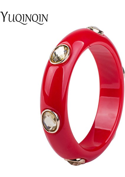 Kahverengi Kadınlar Için Vintage Moda Reçine Kolluk Bilezikler Bilezikler Kristal Metal Akrilik Geniş Geometrik Bilezikler Kızlar Için Şıklık Takı (Yurt Dışından) fırsatları