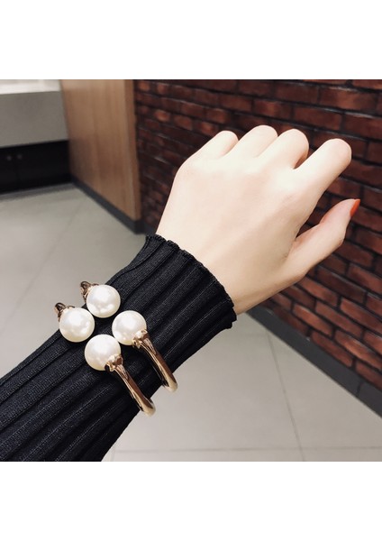 No.2 Boyutu Huanzhı Yeni Şık Abartılı Iki Katmanlı Büyük Inci Elastik Bilezik Kadın Kazak Aksesuarları Parti Sıcak Mücevherler (Yurt Dışından) indirimleri