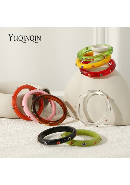 KB230-5 Kadınlar Için Renkli Tasarımcı Çekiciler Bilezikler Lüks Büyük Hint Kolluk Bilezikler Kızlar Kristal Moda Takı (Yurt Dışından)