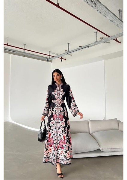 Dipmoda Kadın Kemerli Yazlık Uzun Elbise DPMS4235 modelleri