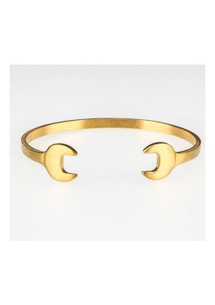Altın Vintage Rock Paslanmaz Çelik Araçlar Motosiklet Tamircisi Bileklik Erkek Açık Kol Bilezik Kadın Erkek Takı Pulseiras (Yurt Dışından)