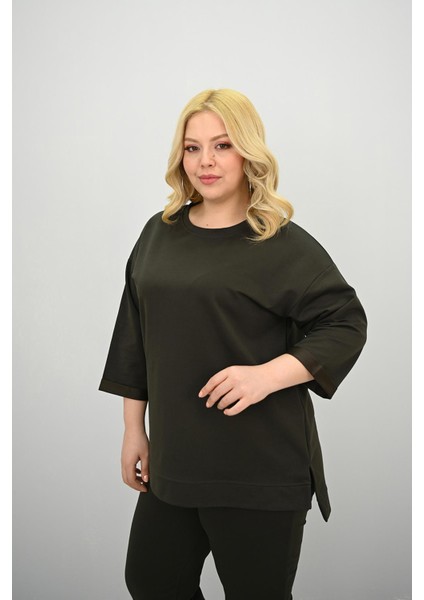 Kadın Büyük Beden Truvakar Kol Lastik Paça Eşofman Takımı 8185-25 indirimleri