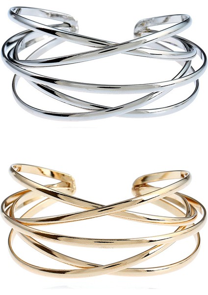 Altın Gül Moda Tel Gümüş Kaplamalı Altın Renk Genişletilebilir Ayarlanabilir Bilezik Kızlar Kadınlar Bayanlar Bohemia Boho Hint Bileziği (Yurt Dışından) fiyatları