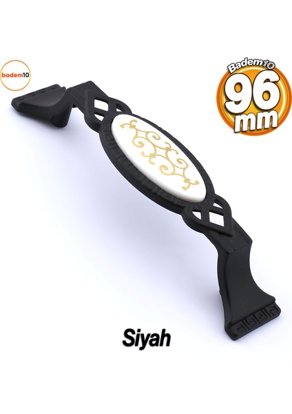 Palmira Mobilya Mutfak Dolabı Çekmece Dolap Kapak Kulpu Kulbu Siyah 96 mm Metal Kulp