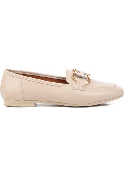 Krem İnce Taban Hafif Kadın Babet B-36 Z