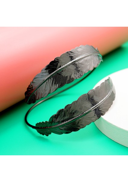 Siyah Yaprak Mısır Kleopatra Dolaşık Yılan Kol Kafası Kolçak Kolluk Büyük Geniş Bilezik Kadınlar Için Kolluk Hint Anime Erkek Takıları Pulseiras (Yurt Dışından)