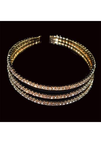 3 Sıra Altın Bz 2022 Yeni Basit Moda Ayarlanabilir Kristal Kolluk Açma Bilezik Kadın Takı Hediye Kız Taşlar Mujer Pulseras Için (Yurt Dışından)