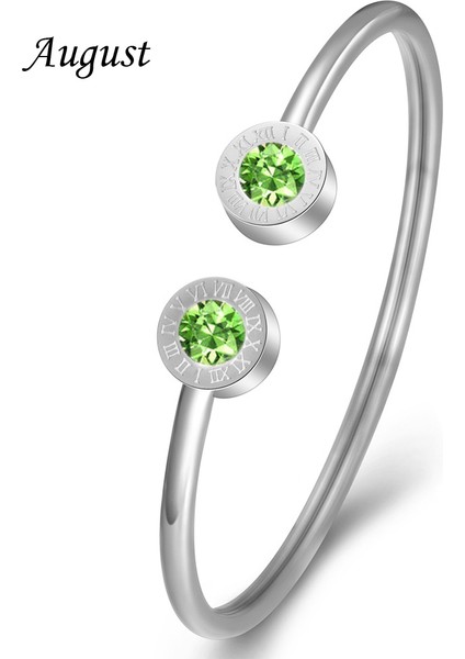 No.14 Boyutu Kadın Kristal Sonsuz Aşk Pulseira Titanyum Çelik Bileklik & Bilezik Tasarımı (Yurt Dışından)