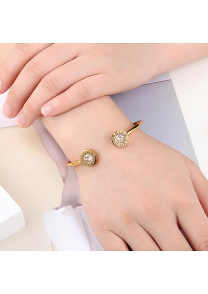 No.14 Boyutu Kadın Kristal Sonsuz Aşk Pulseira Titanyum Çelik Bileklik & Bilezik Tasarımı (Yurt Dışından) fiyatları