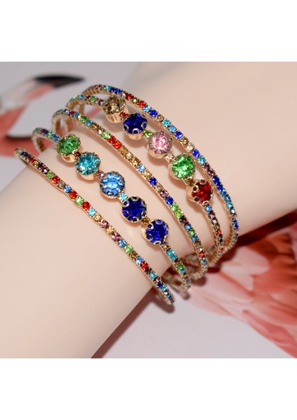 SZ-1067-AB Lüks Altın Kaplama Kırmızı Mavi Taşlı Düğün Kolluk Bilezikleri Kadınlar Için Kristal Kız Bilezikler & Bilezikler (Yurt Dışından) fiyatları