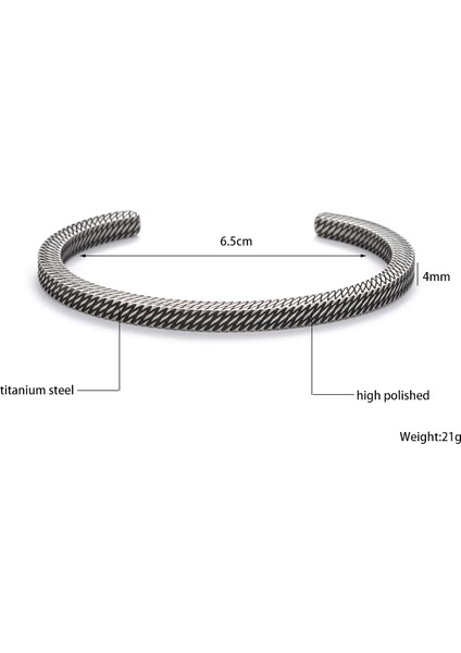 E Vintage Bilezik Bilezik Erkekler Kadınlar Bilezik Retro Viking Titanyum Çelik Rahat Eski Moda Takı Pulseira (Yurt Dışından)