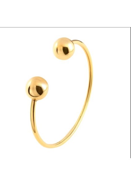 Altın Rengi Lüks Bilezikler ve Bilezikler Paslanmaz Çelik Altın Kaplama Basit Stil Manşet Ayarlanabilir Bileklik Kadın Takı Hediyesi (Yurt Dışından)