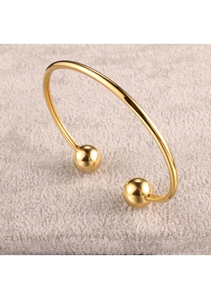 Altın Rengi Lüks Bilezikler ve Bilezikler Paslanmaz Çelik Altın Kaplama Basit Stil Manşet Ayarlanabilir Bileklik Kadın Takı Hediyesi (Yurt Dışından) fırsatları