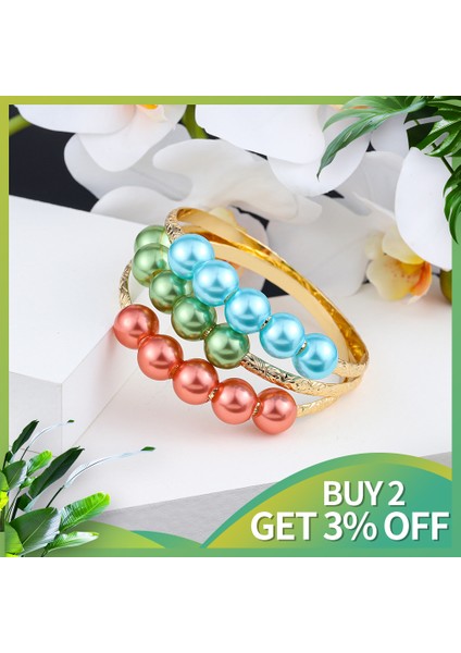 75 mm Tarzı SL2171GOGN Cring Coco Bakır Bilezik Polinezya Mikronezya Hawai Takı Geleneksel 7 Renk Inci Bilezik Kadınlar Için (Yurt Dışından) fırsatları