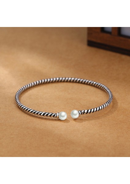 Xıyanıke Vintage Moda Gümüş Kaplama El Yapımı Örgü Bilezikler ve Bilezikler Kadınlar Için Trendy Zarif Inci Düğün Takıları (Yurt Dışından) fiyatları