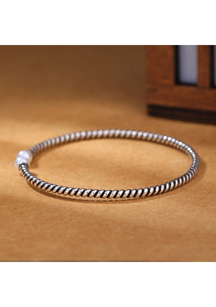 Xıyanıke Vintage Moda Gümüş Kaplama El Yapımı Örgü Bilezikler ve Bilezikler Kadınlar Için Trendy Zarif Inci Düğün Takıları (Yurt Dışından) modelleri