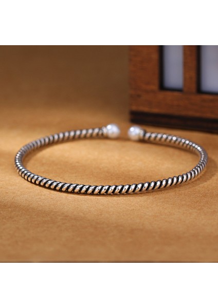 Xıyanıke Vintage Moda Gümüş Kaplama El Yapımı Örgü Bilezikler ve Bilezikler Kadınlar Için Trendy Zarif Inci Düğün Takıları (Yurt Dışından) fırsatları