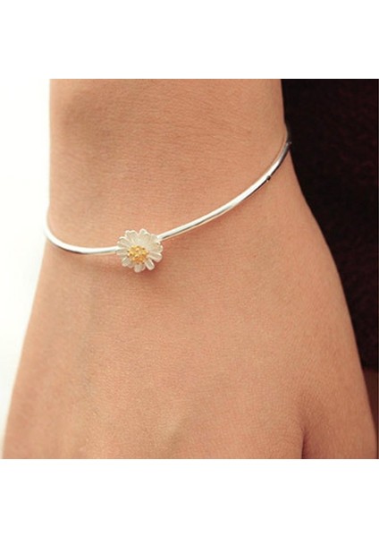 Xıyanıke Gümüş Kaplama El Yapımı Bilezik ve Bileklik Yaratıcı Basit Çiçek Düğün Takıları Kadınlar Için Hediye Boyut Ayarlanabilir (Yurt Dışından) fırsatları