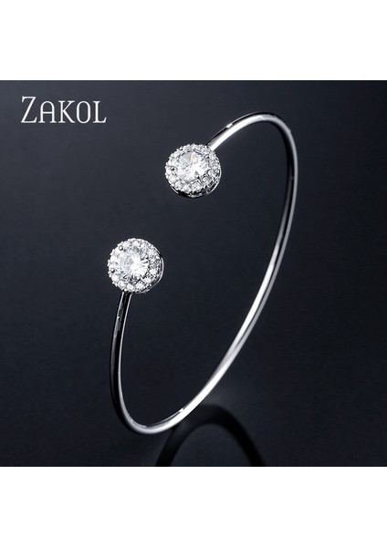 E Zakol Moda Tarzı Su Damlası Yuvarlak Yaprak Şekilli Kübik Zirkonya Açık Kollu Bilezikler - Şık Kadınlar Takı Sever Hediye (Yurt Dışından) fırsatları